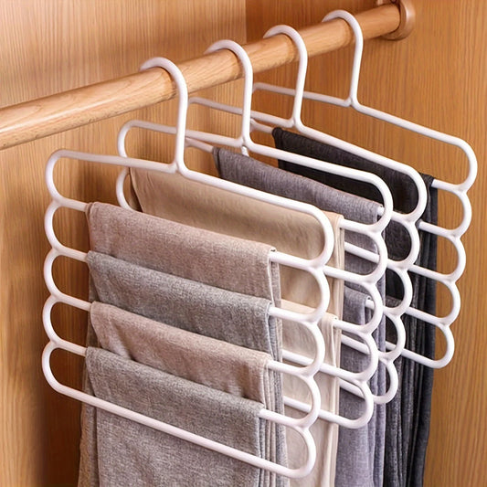 Multi-Layer Pants Rack - Space-Saving, Anti-Slip, and Adjustable Design for Organizing Clothes, Scarves, and Accessories hangers Peaceful Pleasures Health and Wellness