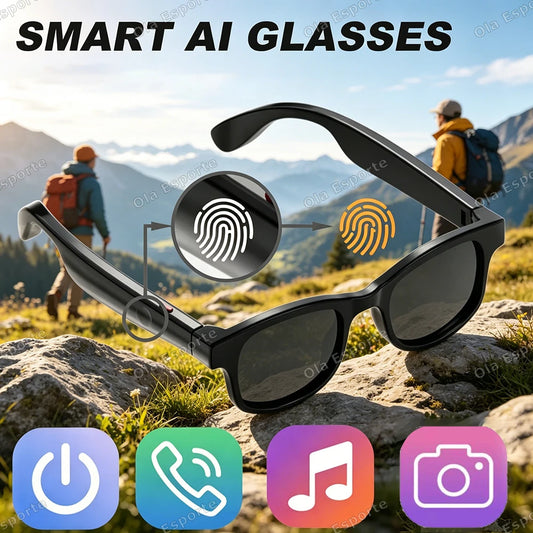 Smart Glasses AI Voice Assistant Bluetooth HD Camera Sunglasses Smart Sunglasses Peaceful Pleasures Health and Wellness