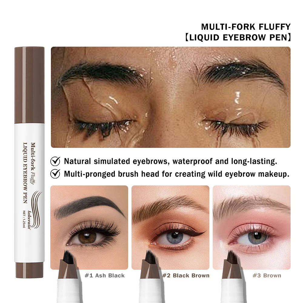 4D Microblading Eyebrow Pen With Forks Tip Long Lasting Waterproof Eyebrow Tattoo Pencil For Eyebrow Tattoo Makeup Peaceful Pleasures Health and Wellness