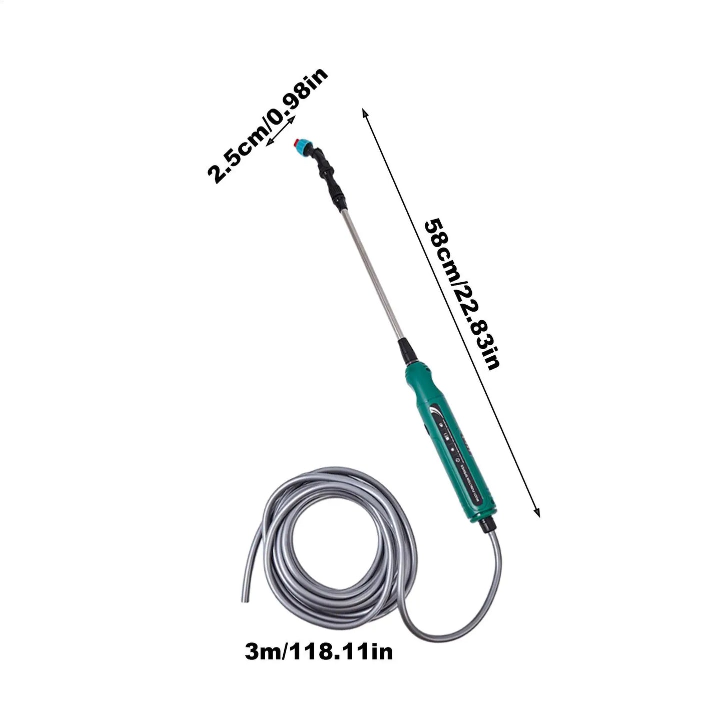 Electric Sprayer Wand With 3 Adjustable Nozzles And Hose Portable Watering Sprayer Wand For Lawn Yard Patio Outdoor Flower Bed Peaceful Pleasures Health and Wellness