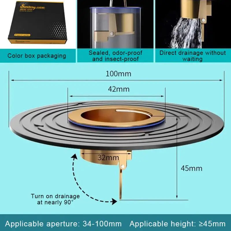 Brass Floor Drain Core – Odor Proof & Anti-Clog | HELTC