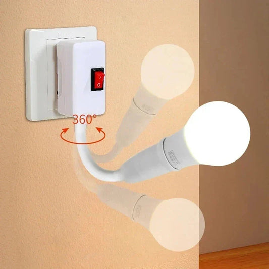 E27 Swivel Plug-In Bulb Holder with Switch & EU Plug Plug-In Lamp Holder Oasis Select Default Title