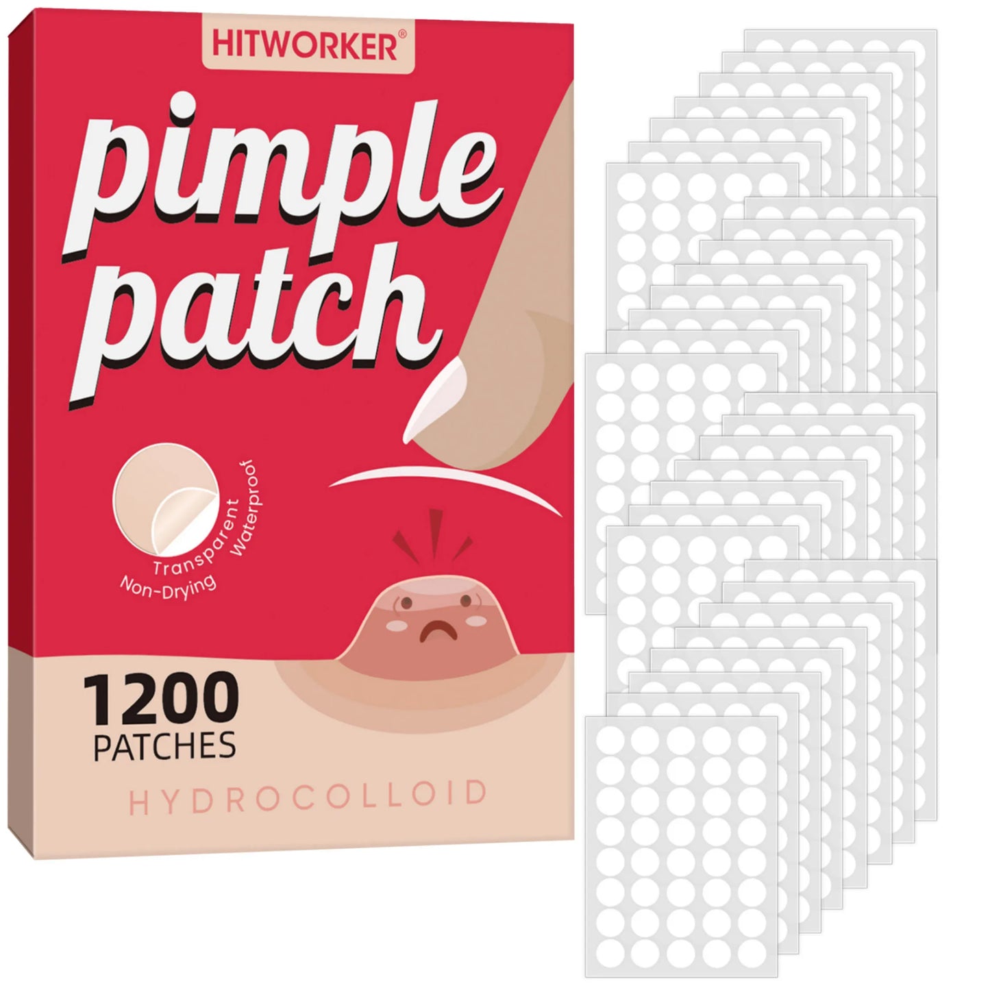 Invisible Waterproof Hydrocolloid Acne Patches – All Skin Types