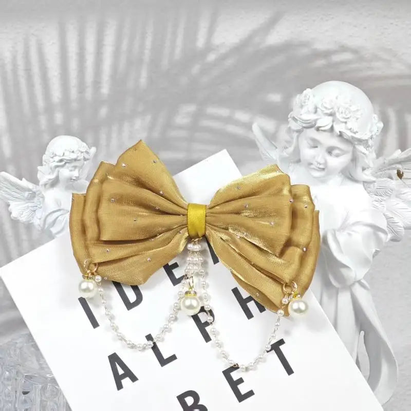 Rhinestone Bow Hair Clip for Girls – Princess Party Accessory