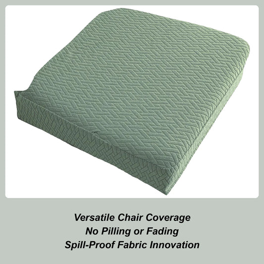 Waterproof Stretch Chair Covers | Washable Dining Seat Protectors Chair Seat Cover Peaceful Pleasures Health and Wellness Grey CN