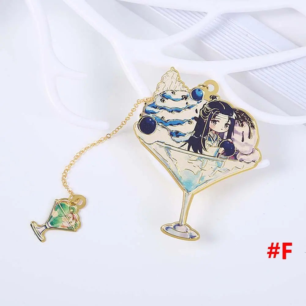 School Supply Stationery Wei Wuxian Lan Wangji Pendant Pagination Mark Mo Dao Zu Shi Bookmark Hollow Bookmark Book Markers Peaceful Pleasures Health and Wellness F