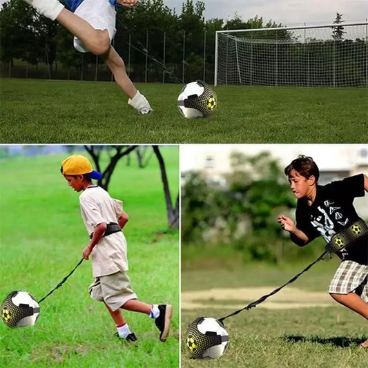 Outdoor Sports Toy Ball With Elastic Swing Football Training Auxiliary Package Physical Exercise Personal Skills Practice Strap Peaceful Pleasures Health and Wellness