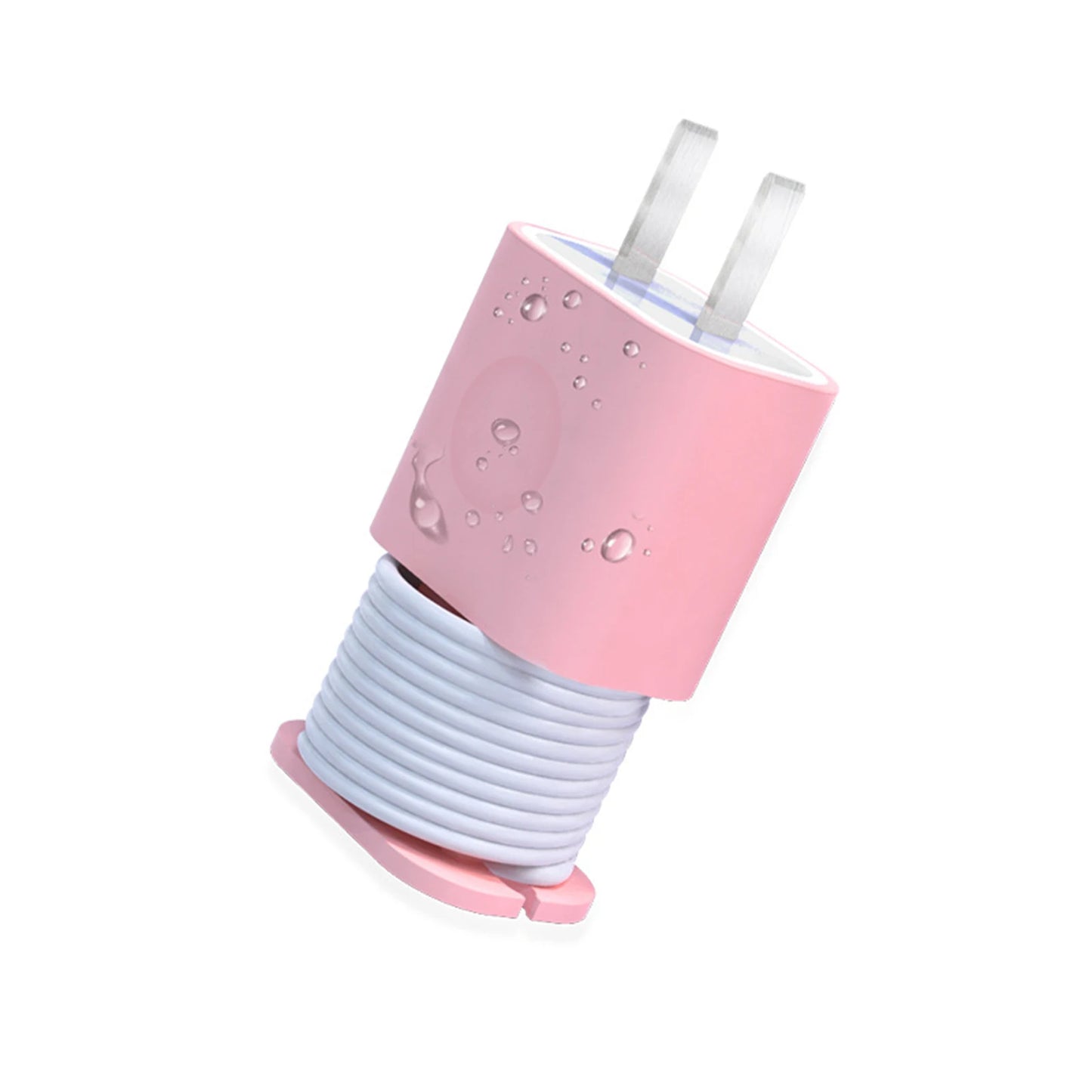 Silicone Charger Protector Light and Portable Anti-Scratch and Anti-slip Charger Cover Gift for Children's Day Christmas Peaceful Pleasures Health and Wellness Pink