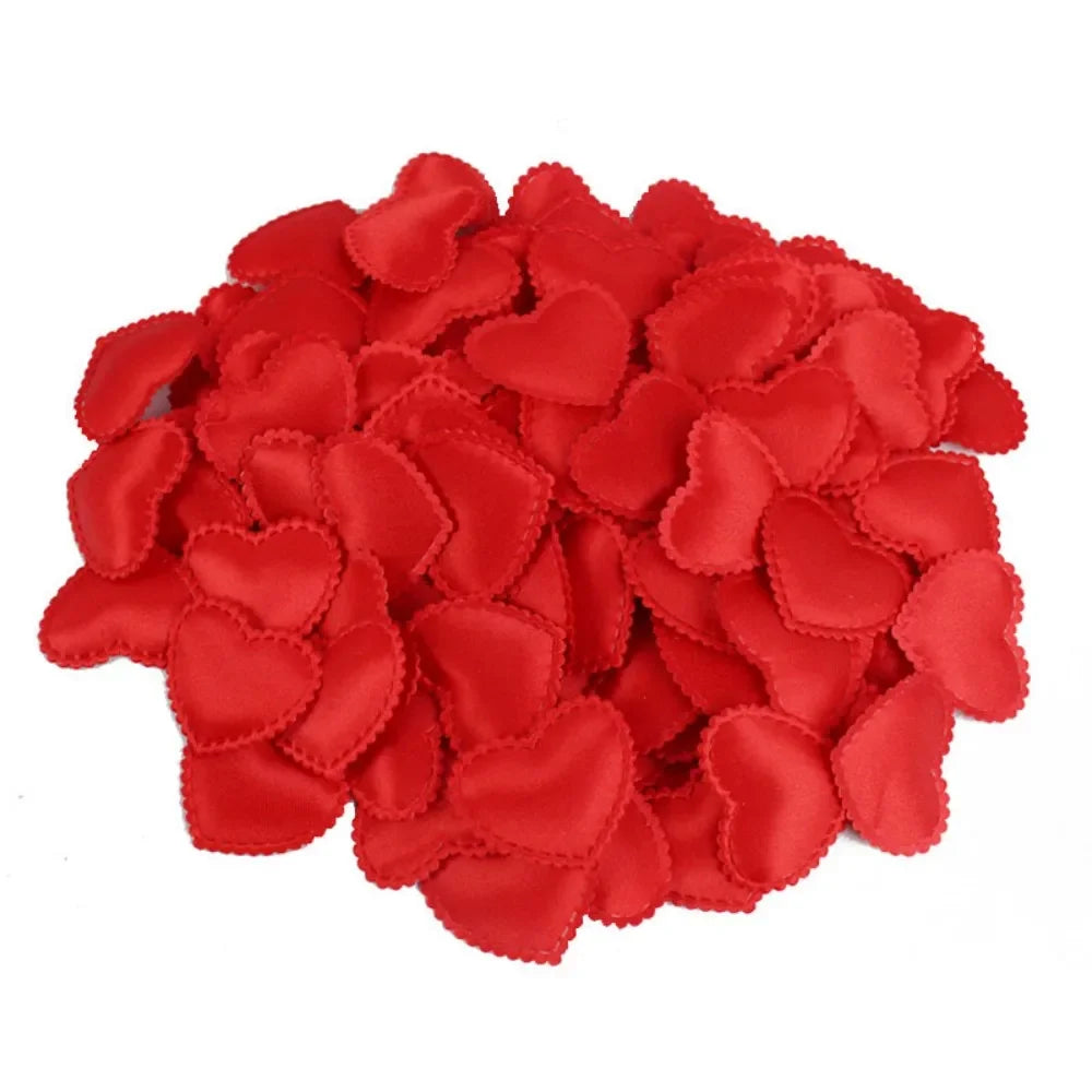 Romantic Red Heart Petals 200Pcs Reusable Fabric Love Heart Confetti For Valentine's Day Wedding Ceremony Decoration Peaceful Pleasures Health and Wellness