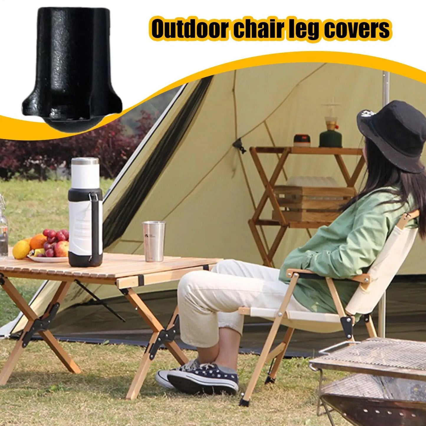 Rubber Chair Leg Caps 20-Pack | Non-Slip Floor Protectors