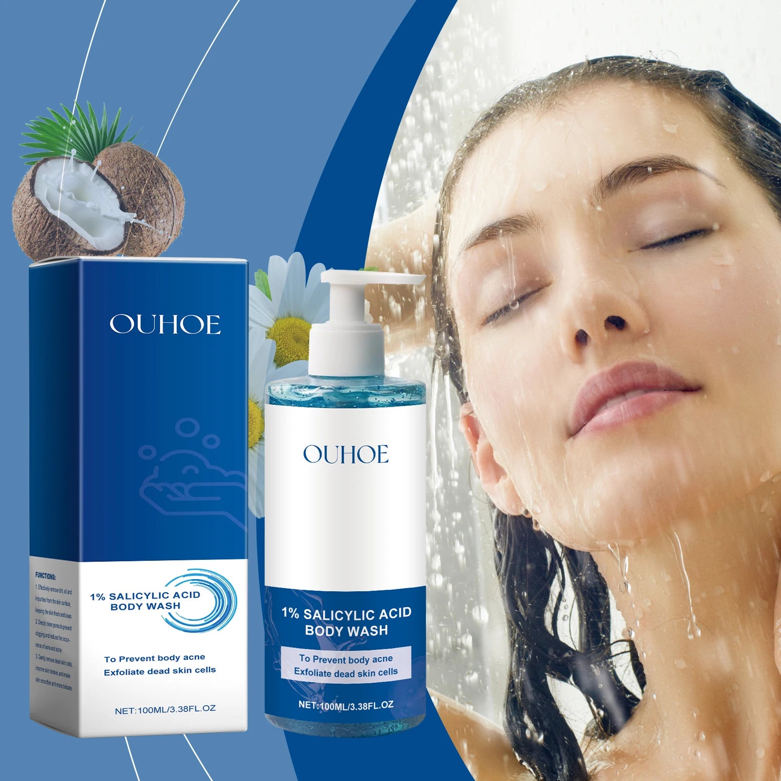 Salicylic Acid Body Wash – Acne, Pores & Exfoliating Shower Gel Acne Body Wash Peaceful Pleasures Health and Wellness