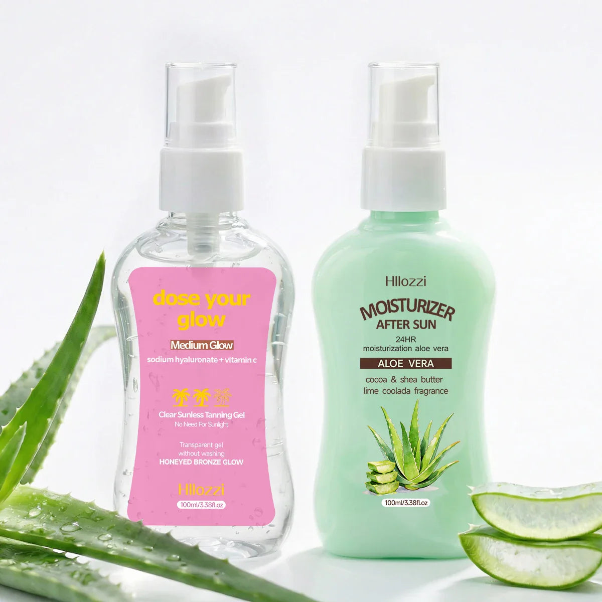 Clear Sunless Tanning Gel – Medium Glow & After Sun Moisturizer