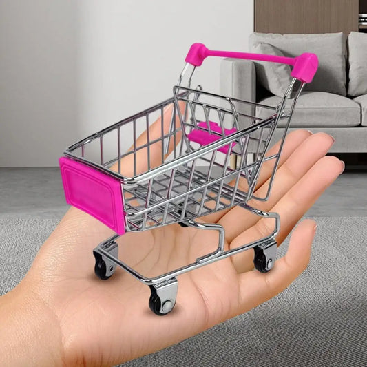 Metal Mini Toy Shopping Cart Realistic Supermarket Pretend Play Kids Peaceful Pleasures Health and Wellness