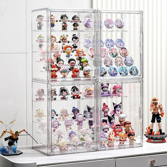 Acrylic Wall Mounted Display Cabinet | Removable Shelves Display Cabinet Peaceful Pleasures Health and Wellness
