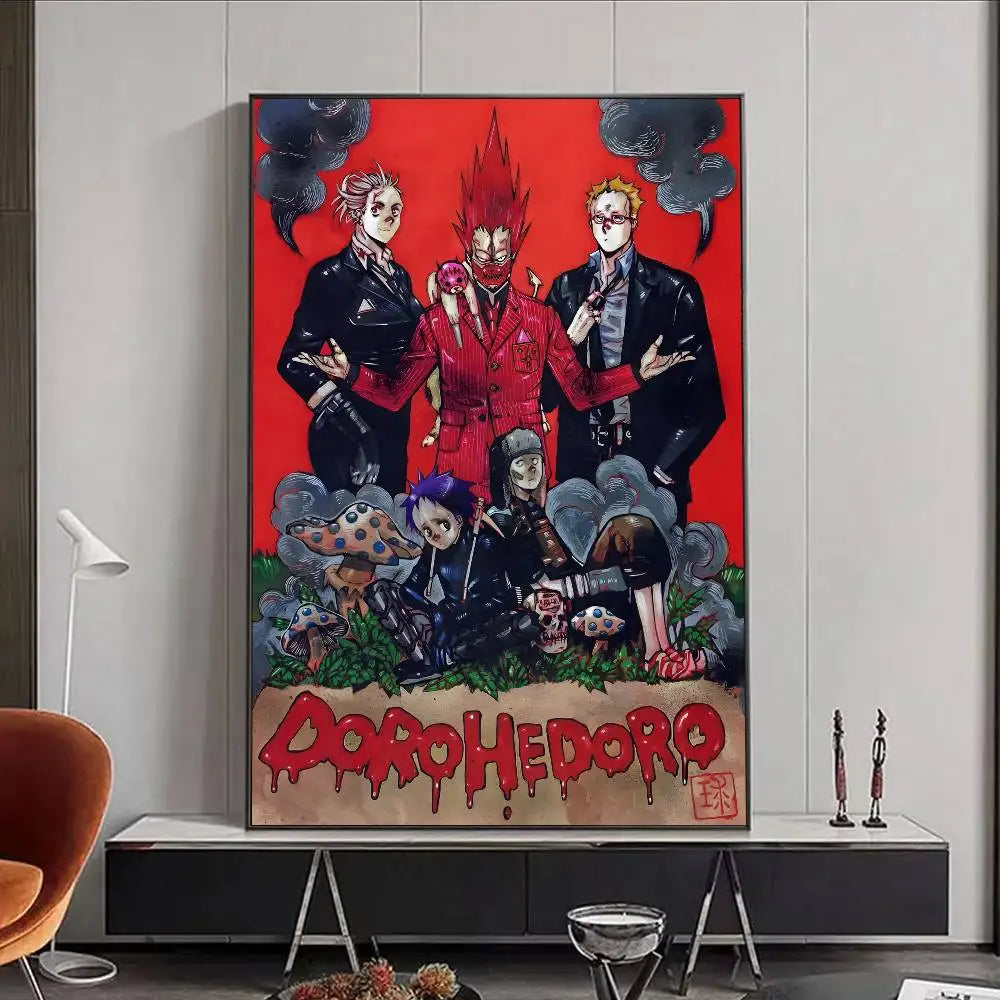 Dorohedoro Anime Figure Horror Monster Poster HD art poster for home living room bar office decoration sticky, waterproof Peaceful Pleasures Health and Wellness