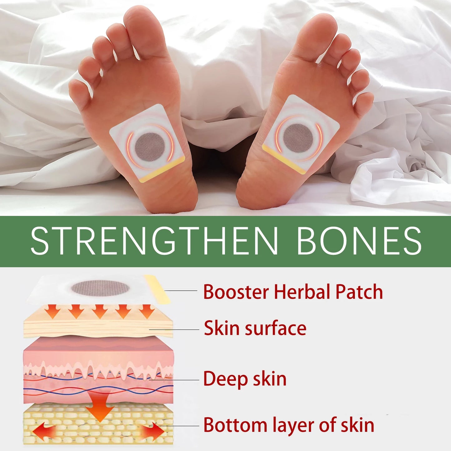 Herbal Height Growth Foot Patch – Vitamin D Bone Support 10pc