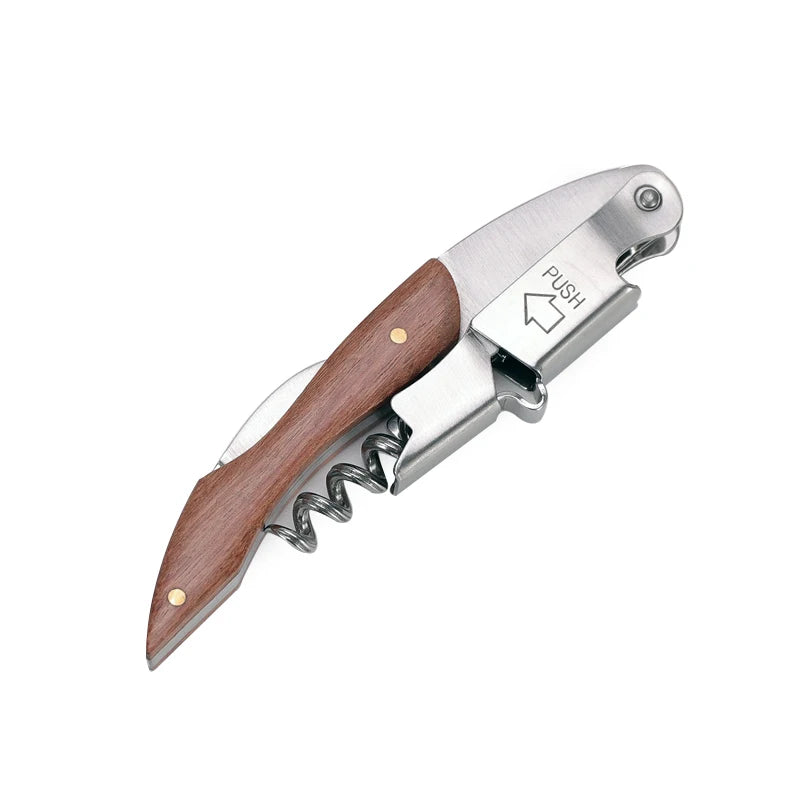Wine Opener, Professional Waiters Corkscrew, PU Bag, Bottle Opener and Foil Cutter Gift for Wine Lovers Peaceful Pleasures Health and Wellness D