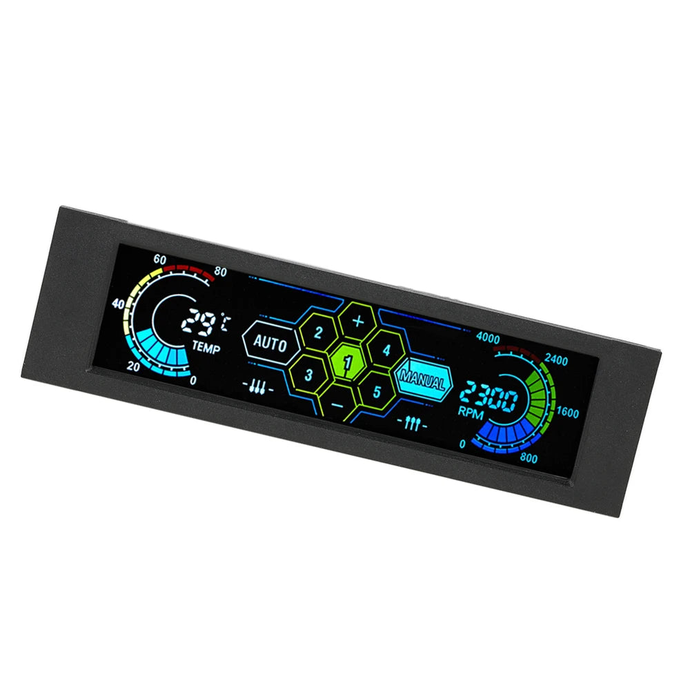 5.25" Touchscreen PC Fan Controller – 5 Channel Temp Monitor