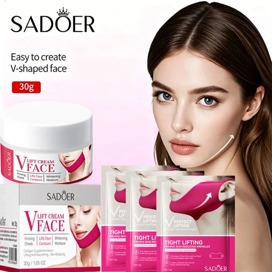 SADOER V-Shape Face Firming Cream – Collagen Lift & Contour Face Firming Cream Oasis Select