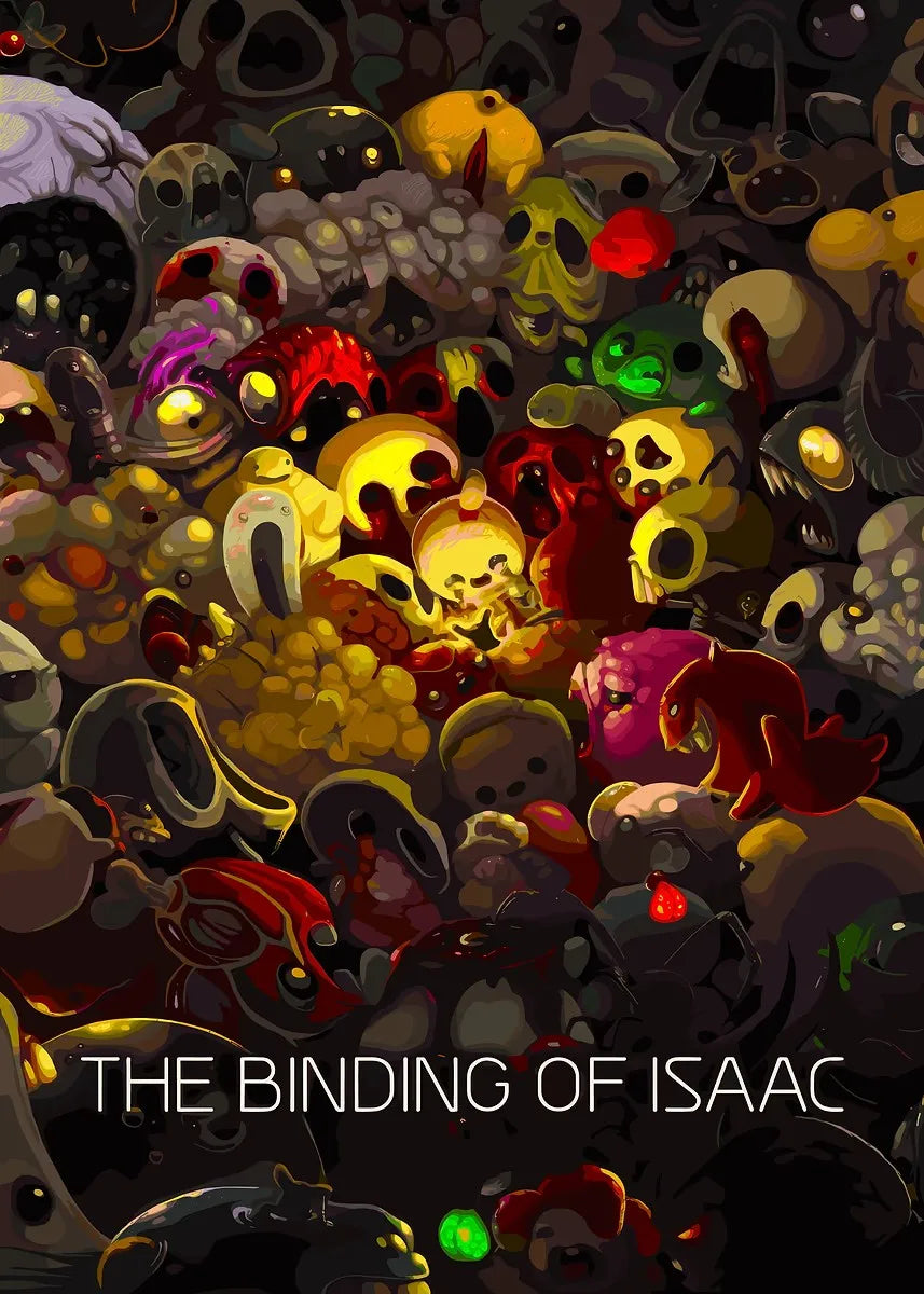 Binding of Isaac Canvas Wall Art | Roguelike Game Poster Print