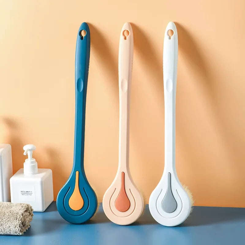Bathroom Body Brush Kit with Long Handle: Soft-Hair Brush, Back Scrubber & Shower Massage Tool Peaceful Pleasures Health and Wellness
