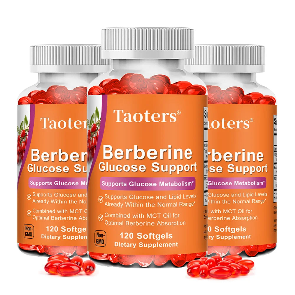 Berberine HCl + MCT Oil Capsules | Blood Sugar & Heart Support