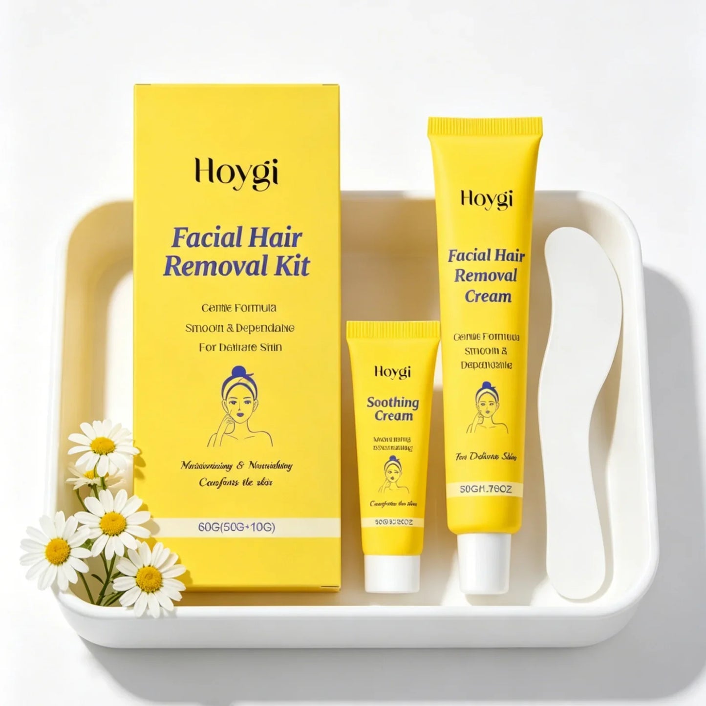 Hoygi Facial Hair Removal Cream – Natural & Painless 60g
