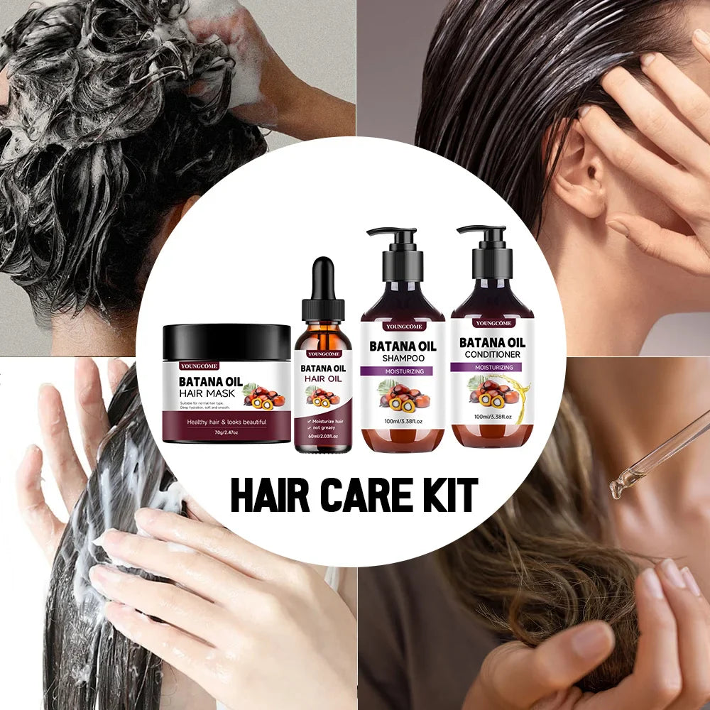 Batana Oil Hair Care Kit – Shampoo, Mask & Keratin Conditioner