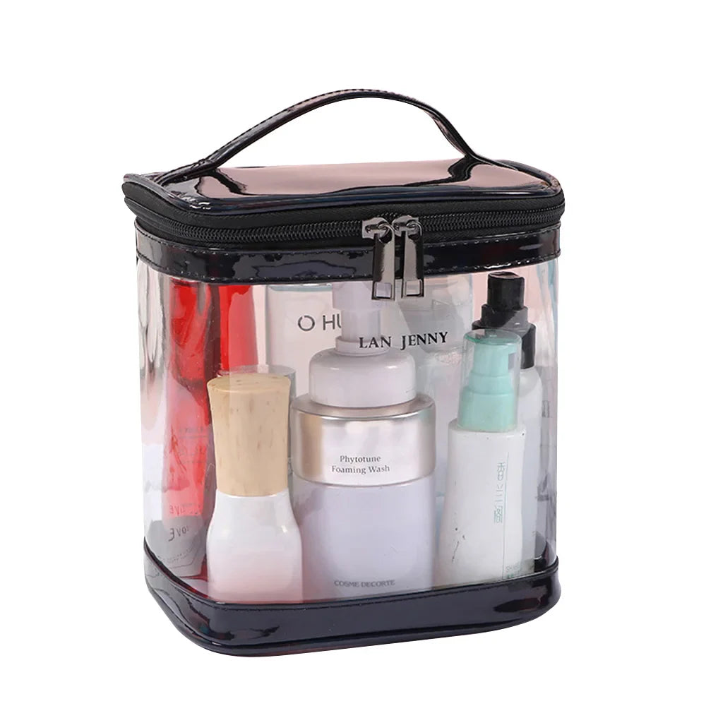 Clear PVC Makeup Bag – Waterproof TSA Travel Cosmetic Organizer