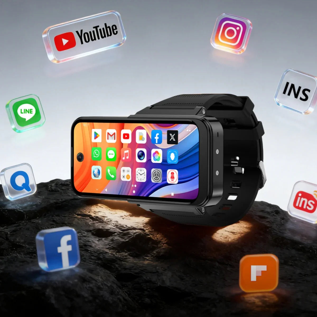 Q333 Mini Android 12 Smartwatch 4G LTE | 3.97" AMOLED GPS