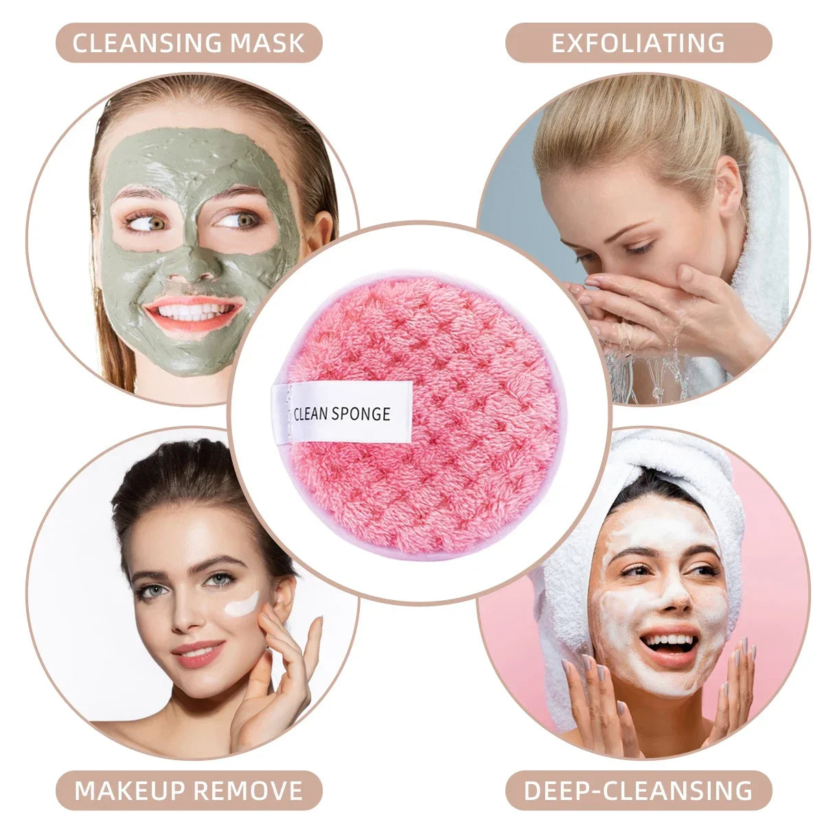Reusable Microfiber Makeup Remover Pad | Washable Cleansing Cloth