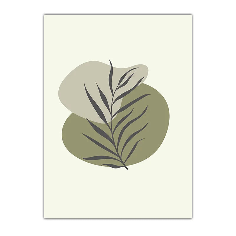 Abstract Botanical Canvas Wall Art | Nordic Minimalist Print Canvas Wall Art Peaceful Pleasures Health and Wellness 04 15x20cm No Frame China Mainland