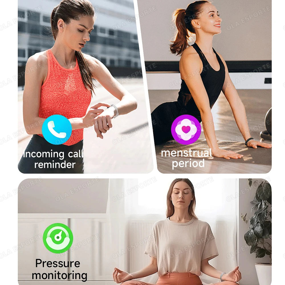 Health Smart Bracelet Men Women Fitness Sports Band Stress Test HRV Monitor Waterproof Pedometer Smart Watch for Android iOSMA27 Peaceful Pleasures Health and Wellness