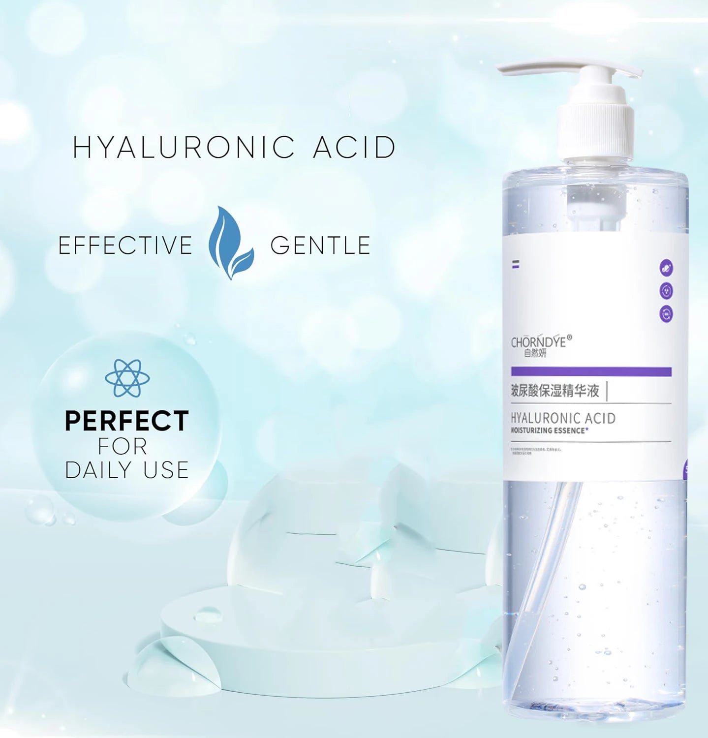 500ml Hyaluronic Acid Deep Hydration Cooling for Face,Hydration Booster,Refreshing Lightweight Texture Korean Glass Skin Care Peaceful Pleasures Health and Wellness