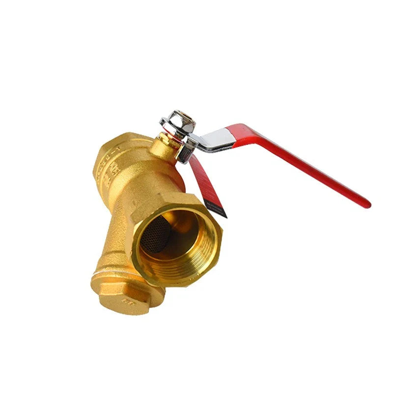 Brass Y-Strainer Filter Valve with Handle – 1/2" 3/4" 1"