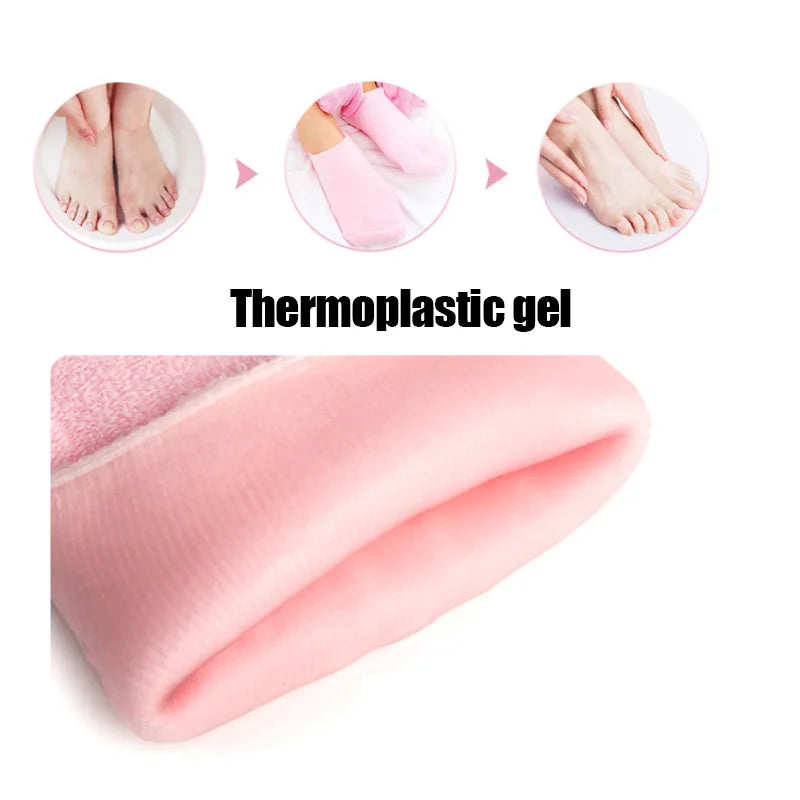 One Pair Gel Sock Socks For Softening Dry Cracked Rough Feet Skins Washable And Reusable Reduce Cracked Skin Socks Peaceful Pleasures Health and Wellness