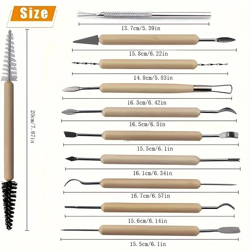 DIY Clay Tool Cold Porcelain Polymer Molding Tools Carving Ceramic