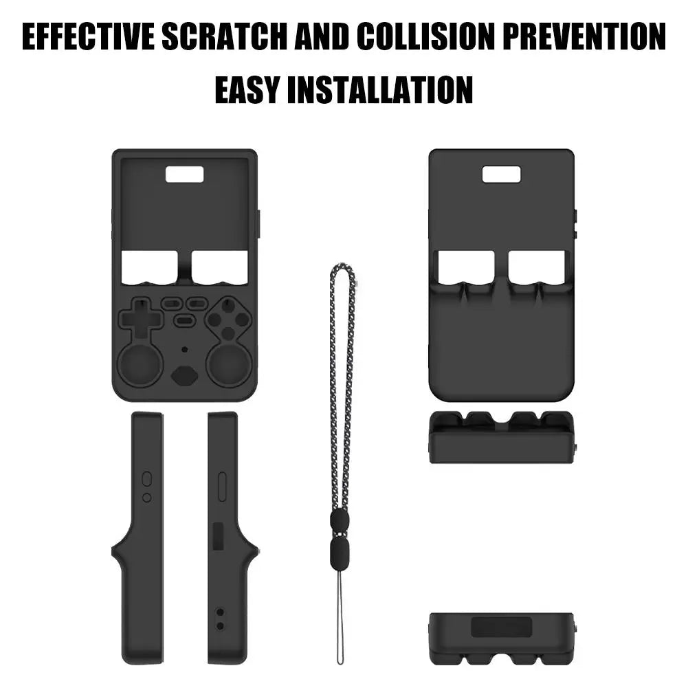 Silicone Case with Lanyard for R36 Ultra Handheld Game Console