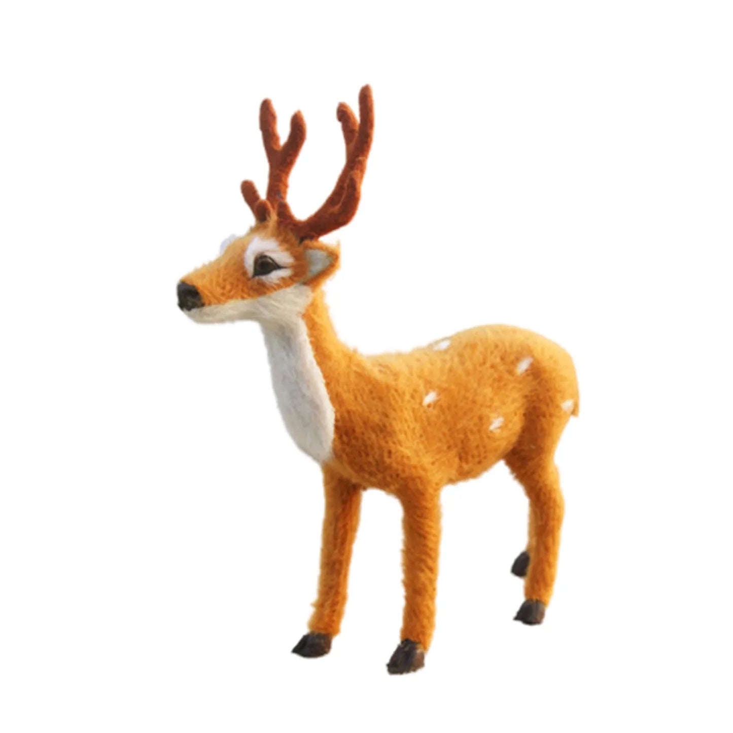 Christmas Deer Decoration Mini Reindeer Statue for Window Display Tabletop Counter Holiday Ornament Xmas Decor Peaceful Pleasures Health and Wellness 15cm