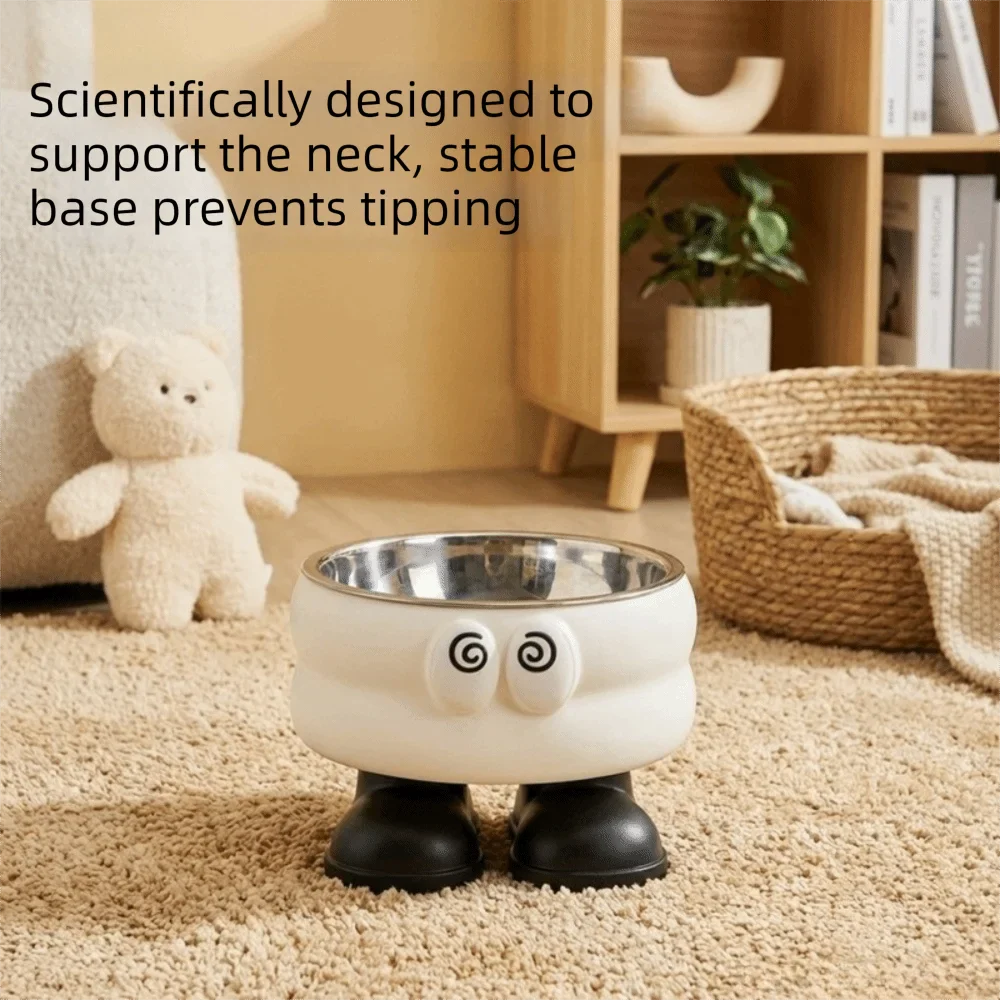 Elevated Stainless Steel Pet Bowl | Non-Slip Anti-Tip