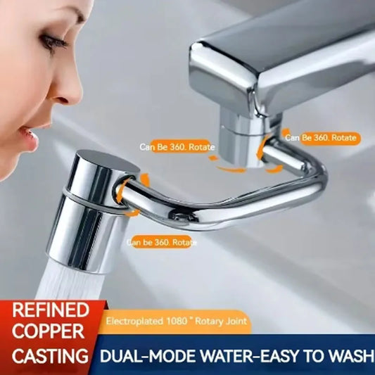 1080° Swivel Stainless Steel Faucet Extender | Dual Spray Mode Faucet Extender Peaceful Pleasures Health and Wellness