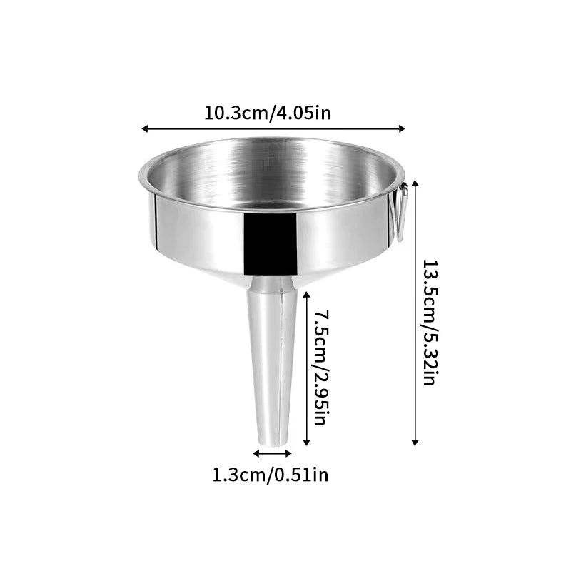 10cm/12cm/14cm/16cm/18cm Metal Funnel For Canning Kitchen Tools Wide Mouth Funnels Bar Wine Beer Oil Flask Funnel Peaceful Pleasures Health and Wellness 10cm