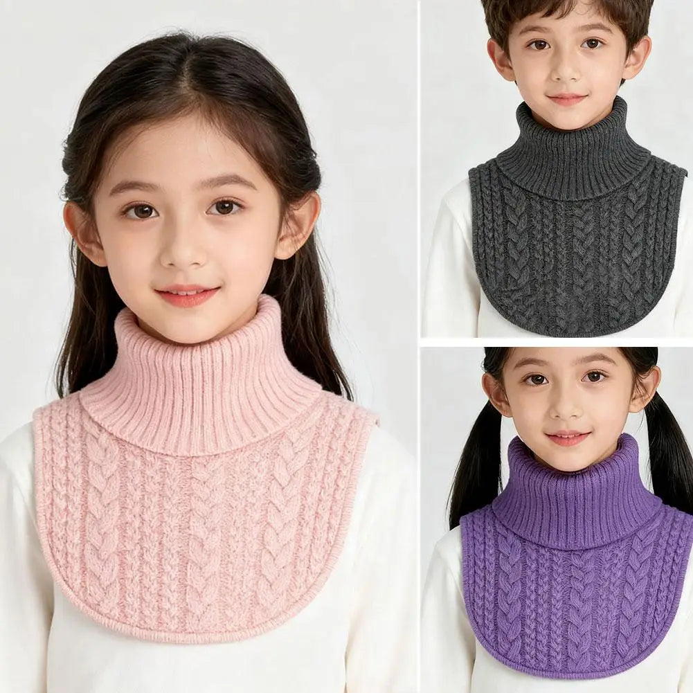 Kids Detachable Knit Neck Warmer | Winter Fake Collar Scarf Kids Neck Warmer Peaceful Pleasures Health and Wellness