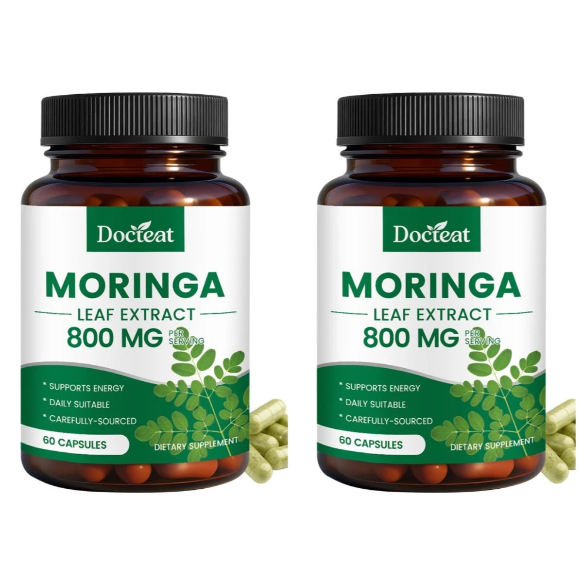 Docteat Moringa Leaf Extract 800mg Capsules – 60 Count