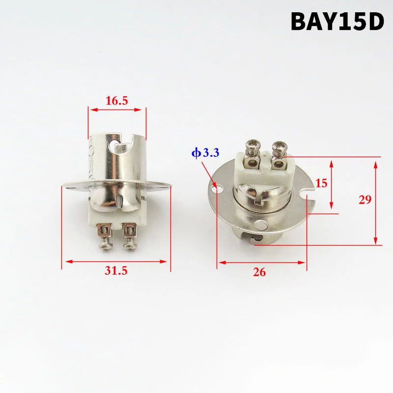 BA15D BAY15D 1156 1157 Copper Lamp Holder Socket | Car Motorcycle