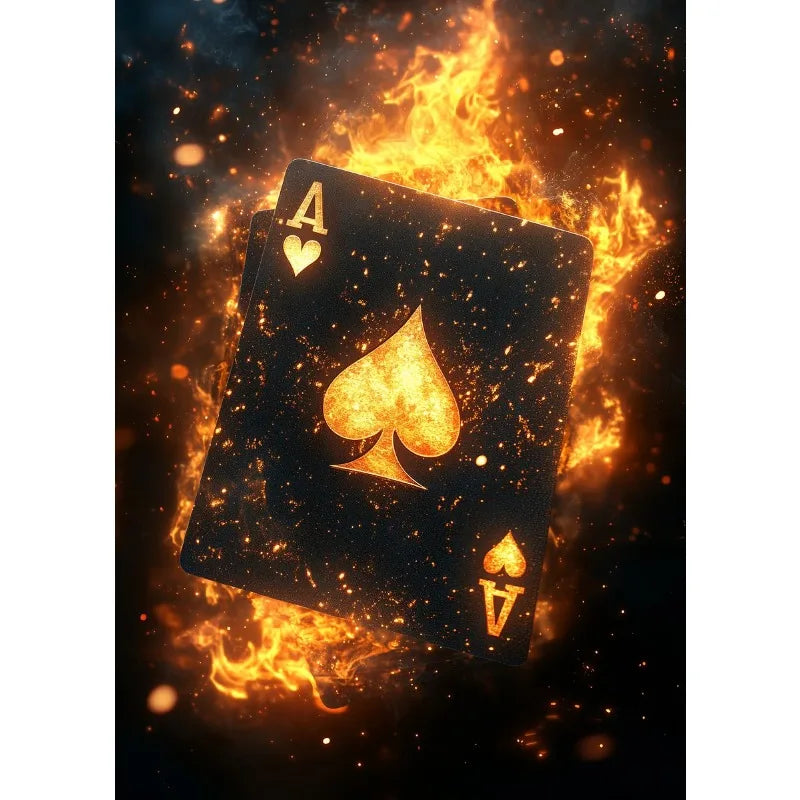 Casino Poker Dice Roulette Slots Gambling Poster Modern Print Canvas Painting Wall Art Picture for Club Living Room Home Deco Peaceful Pleasures Health and Wellness 14 50x70cm Unframed