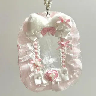 1pc Gumei Lace Card Cover ID Protection Cover Bar Partner DIY Pain Packaging Accessories Collect Peaceful Pleasures Health and Wellness cat- pink