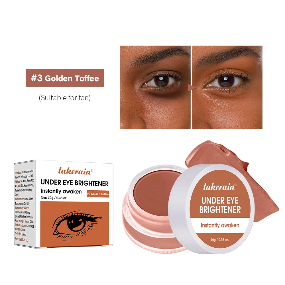 Eye Concealer Conceal & Brighten Dark Circles Nourishing Brightener Full Coverage Eye Bags Color Corrects Korean Cosmetics Peaceful Pleasures Health and Wellness 03 Golden Toffee