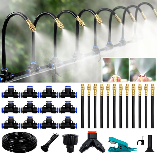 DIY Free Bending Universal Spray Kit For Greenhouse Garden Flowers Plant Watering Irrigation Patio Misting Cooling System Peaceful Pleasures Health and Wellness