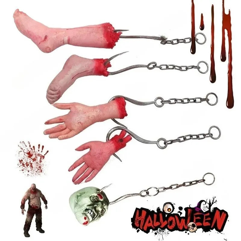 Halloween Iron Chain Hook Horror Props – Haunted House Decor